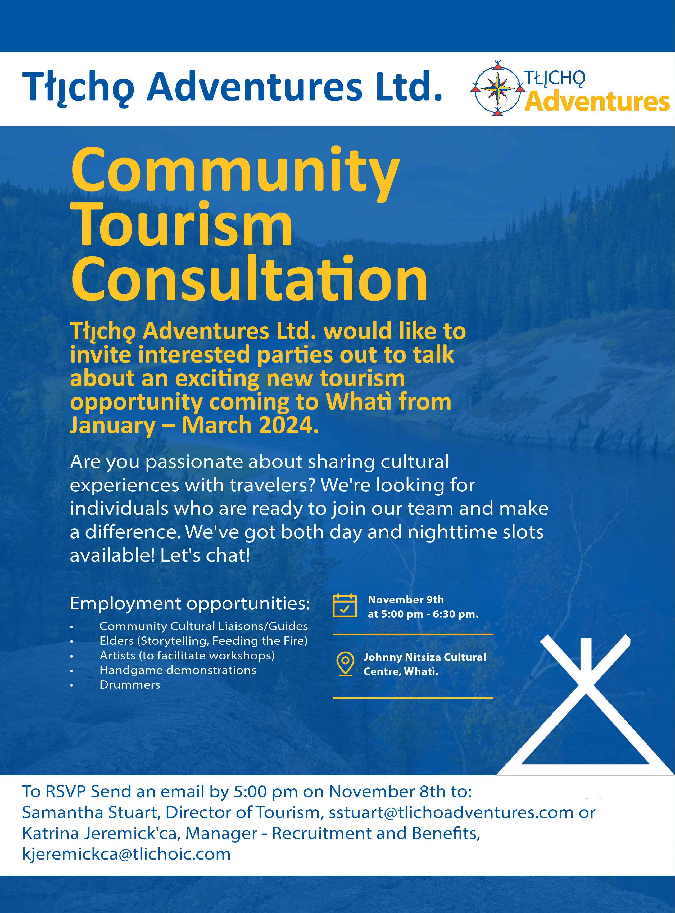 Flyer detailing info about the Open house