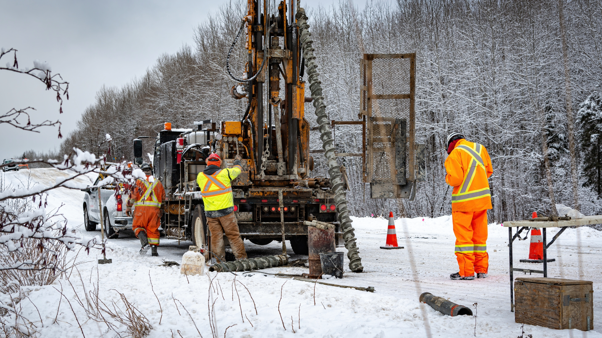Stock photo of winter construction